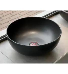      Flaminia App Umywalka stawiana okrągła ø 40 cm Carbon AP40ACAR WYPRZEDAŻ MAGAZYNOWA!!