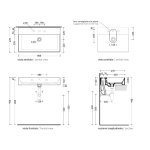 Flaminia App Umywalka stawiana/ścienna 80x47 biały połysk AP8047