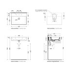 Flaminia App Umywalka stawiana/ścienna 60x47 uva matt AP6047UV