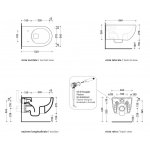       Flaminia App Wc wiszący bez kołnierza 54x36 cm z deską wolnoopadającą Biały AP118G+QKCW09 W MAGAZYNIE!! 