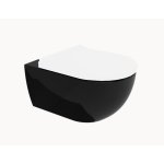 Flaminia App Wc wiszący bez kołnierza, bez deski 54x36 cm Nero Czarny połysk AP118GNER