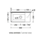   Flaminia Applight Umywalka wisząca prawa 50x25 biała AP5025DX/1FORO W MAGAZYNIE!!