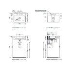      Flaminia Applight Umywalka Wisząca Czarny Mat 50x37x14 cm AP5037CAR WYPRZEDAŻ MAGAZYNOWA!!