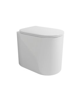 Flaminia Astra Plus Miska stojąca 52x35 z deską wolnoopadającą slim biały połysk AS117RG+ASCW05