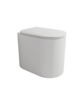 Flaminia Astra Plus Miska stojąca 52x35 z deską wolnoopadającą slim latte matt AS117RGLAT+ASCW05LAT