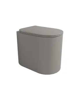 Flaminia Astra Plus Miska stojąca 52x35 z deską wolnoopadającą slim cenere matt AS117RGCEN+ASCW05CEN