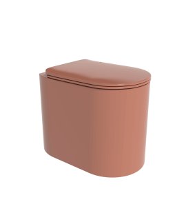Flaminia Astra Plus Miska stojąca 52x35 z deską wolnoopadającą slim terracotta glossy AS117RGTC+ASCW05TC