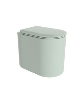 Flaminia Astra Plus Miska stojąca 52x35 z deską wolnoopadającą slim verde giada glossy AS117RGVG+ASCW05VG