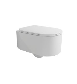 Flaminia Astra Miska wisząca 52x35 z deską wolnoopadającą slim biały połysk AS118G+ASCW05