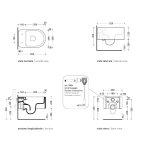 Flaminia Astra Miska wisząca 52x35 z deską wolnoopadającą slim cenere matt AS118GCEN+ASCW05CEN