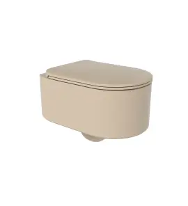 Flaminia Astra Miska wisząca 52x35 z deską wolnoopadającą slim argilla matt AS118GARG+ASCW05ARG