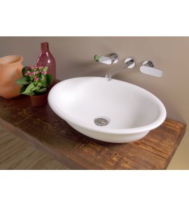 Flaminia Boll Umywalka stawiana na blat 56x40 cm Biały BL56L