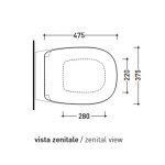 Flaminia Bonola Deska wolnoopadająca 54x38 biały mat BNCW03LAT