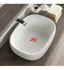   Flaminia Bonola Umywalka stawiana na blat 62x48 cm Biały BN60A W MAGAZYNIE!!