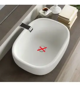   Flaminia Bonola Umywalka stawiana na blat 62x48 cm Biały BN60A W MAGAZYNIE!!