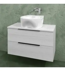 Flaminia Box Szafka wisząca z 2 szufladami 85x37 cm OJ Bianco BX814