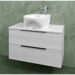 Flaminia Box Szafka wisząca z 2 szufladami 85x37 cm OJ Bianco BX814