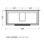 Flaminia Box Szafka wisząca z 2 szufladami 85x37 cm OJ Bianco BX814