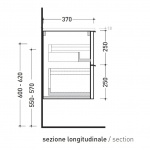 Flaminia Box Szafka wisząca z 2 szufladami 85x37 cm OJ Bianco BX814