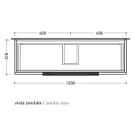 Flaminia Box Szafka wisząca z 2 szufladami 120 x 37 cm OJ Bianco BX948