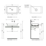 Flaminia Box Umywalka stawiany na blat 72,5x40 latte matt BX60ALAT