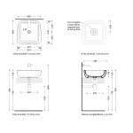      Flaminia Como Umywalka stawiana 51x48cm biała bez korka CM51A WYPRZEDAŻ MAGAZYNOWA!!