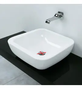      Flaminia Como Umywalka stawiana 51x48cm biała bez korka CM51A WYPRZEDAŻ MAGAZYNOWA!!