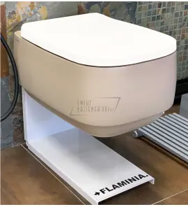 Flaminia Flag Miska WC wisząca bez kołnierza, bez deski 54x38 cm Argilla FG118GARG