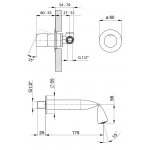 Flaminia Fold Bateria umywalkowa podtynkowa Chrom FL3059