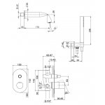 Flaminia Fold Bateria wannowo-natryskowa podtynkowa Chrom FL2570