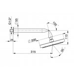 Flaminia Fold Deszczownica okrągła Ø 20 cm Chrom FL2084