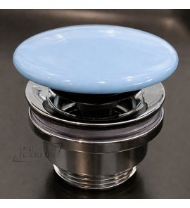 Flaminia Korek umywalkowy uniwersalny ceramiczny azzurro polvere PLCEAP