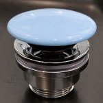 Flaminia Korek umywalkowy uniwersalny ceramiczny azzurro polvere PLCEAP