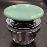 Flaminia Korek umywalkowy uniwersalny ceramiczny verde giada PLCEVG