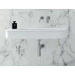 Flaminia Madre Umywalka stawiana na blat/ścienna 75x50 cm Biała MA75L