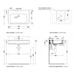 Flaminia Madre Umywalka stawiana na blat/ścienna 75x50 cm Biała MA75L