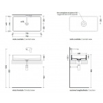 Flaminia Miniwash Umywalka stawiana na blat/wisząca 75x40 cm Biały MWL75