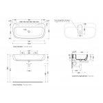 Flaminia Mono Umywalka ścienna lub stawiana na blat 100x48 cm Biały MN100L