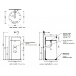 Flaminia Monoroll Umywalka przyścienna Ø 44 cm Biały MR44P