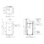 Flaminia Monowash Umywalka przyścienna 40x40cm Biały MW40P