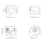 Flaminia Nile deska wolnoopadająca 54x35cm latte NLCW03LAT