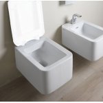 Flaminia Nile Miska Wc wisząca bez deski sedesowej, bez kołnierza 54x35 cm Biały NL118G