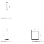      Flaminia Noga ceramiczna do zlewu 44cm biała 1szt. 3491/BIS WYPRZEDAŻ MAGAZYNOWA!!