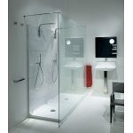 Flaminia Noke Bateria natryskowa ścienna z deszczownicą Chrom NK3260