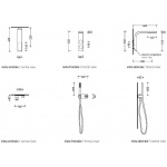 Flaminia Noke Bateria natryskowa ścienna z deszczownicą Chrom NK3260
