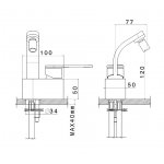 Flaminia One Bateria bidetowa 1-otworowa Chrom 114070/F