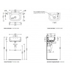 Flaminia Pass Umywalka ścienna 45x31 cm Biały PS31LM