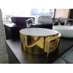 Flaminia Roll Umywalka stawiana na blat Ø 44 cm Biały/złoty RL44LOR