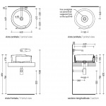 Flaminia Roll Umywalka stawiana na blat Ø 44 cm Biały/złoty RL44LOR