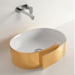 Flaminia Roll Umywalka stawiana na blat 56x42 cm Biały RL56L